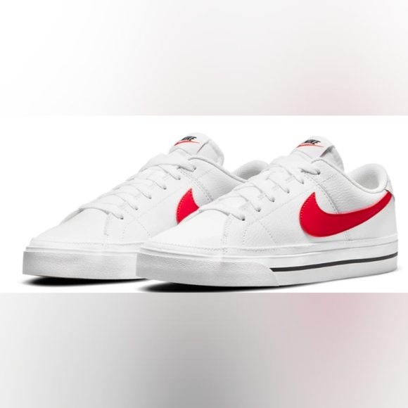 Nike Court Legacy 'White University Red’ Sneakers  Size M 11 W 12.5 Like New/Box - Picture 1 of 10